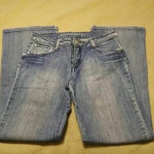 Arizona medium wash peace rhinestones jeans size kids 14R